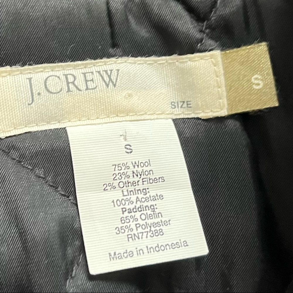 J. CREW WOOL BLEND LONG LINE JACKET Size Small Charcoal Gray Minimalist Chic - Picture 6 of 11